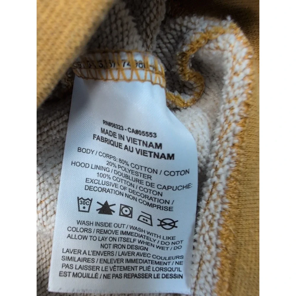 Nike Hoodie Sweatshirt Women's Size Large Mustard Yellow Kangaroo Pockets Gym